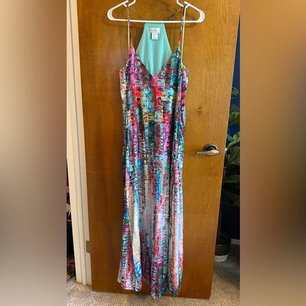 Nicole Miller Multicolor Maxi Slip Dress
